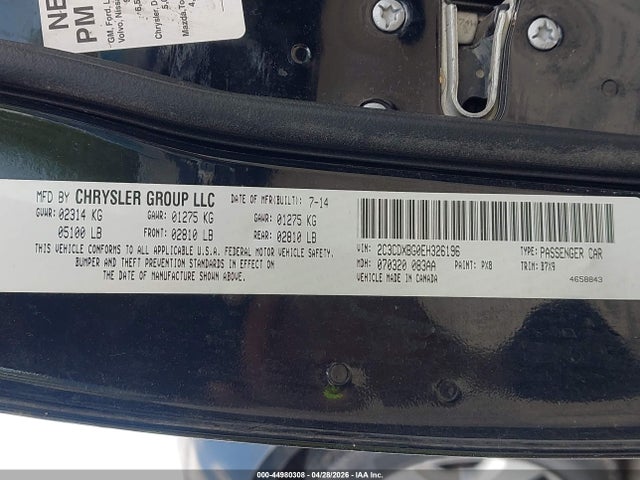 Продажа на аукционе авто 2014 Dodge Charger Se, vin: 2C3CDXBG0EH326196, номер лота: 44980308