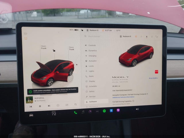 2022 Tesla Model Y Long Range Dual Motor All-wheel Drive მანქანა იყიდება აუქციონზე, vin: 7SAYGDEEXNA018797, აუქციონის ნომერი: 44980311