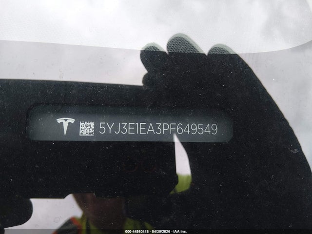 44980486 :رقم المزاد ، 5YJ3E1EA3PF649549 vin ، 2023 Tesla Model 3 Rear-wheel Drive مزاد بيع