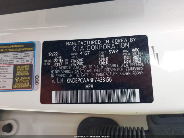 KNDEPCAA8P7433156 KIA Seltos Lx