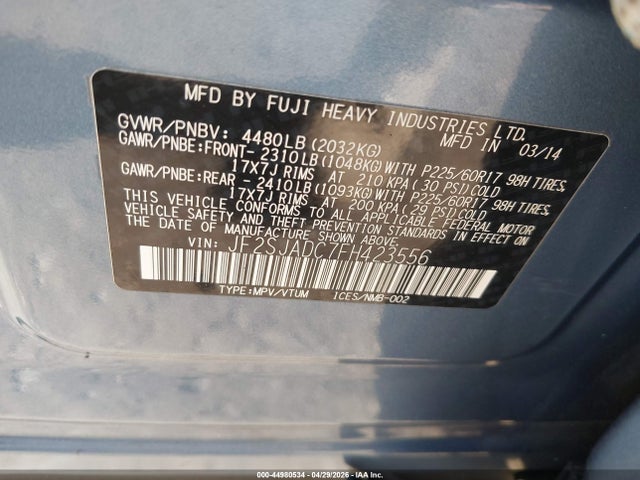 Aukcja sprzedaży 2015 Subaru Forester 2.5i Premium, vin: JF2SJADC7FH423556, numer aukcji: 44980534