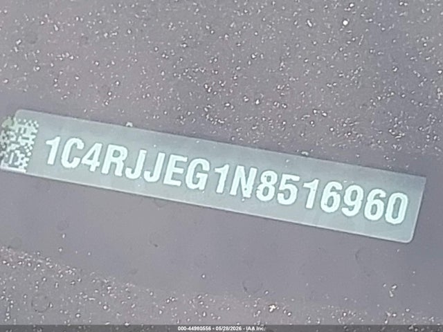 44980556 :رقم المزاد ، 1C4RJJEG1N8516960 vin ، 2022 Jeep Grand Cherokee L Summit 4x2 مزاد بيع