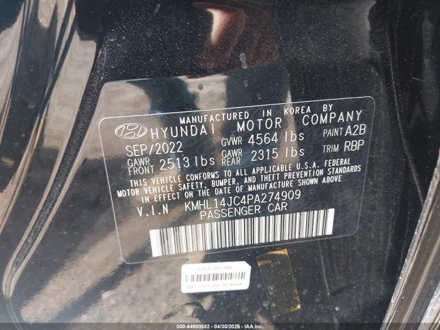 Aukcja sprzedaży 2023 Hyundai Sonata N Line, vin: KMHL14JC4PA274909, numer aukcji: 44980582