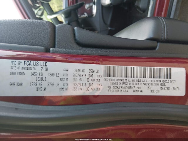 Aukcja sprzedaży 2018 Jeep Grand Cherokee Limited 4x4, vin: 1C4RJFBG0JC488447, numer aukcji: 44980584