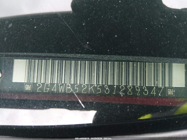 44980615 :رقم المزاد ، 2G4WB52K531289347 vin ، 2003 Buick Regal Ls مزاد بيع