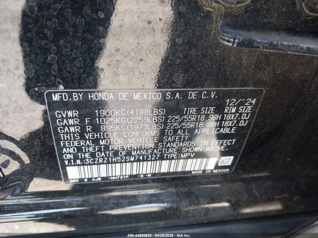 3CZRZ1H52SM741327 Honda Hr-v 2wd Sport