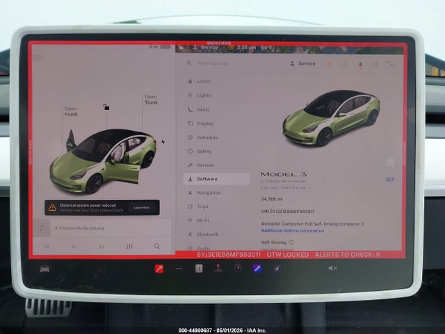 Aukcja sprzedaży 2021 Tesla Model 3 Long Range Dual Motor All-wheel Drive, vin: 5YJ3E1EB6MF993011, numer aukcji: 44980687