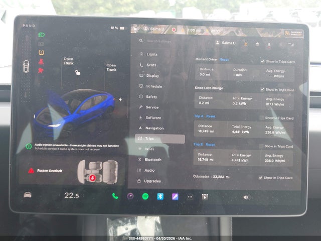 44980771 :رقم المزاد ، 5YJ3E1EA6SF934870 vin ، 2025 Tesla Model 3 Long Range Rear-wheel Drive/standard Rear-wheel Drive مزاد بيع