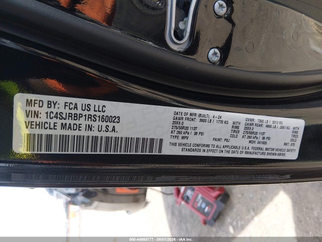 1C4SJRBP1RS160023 Jeep Wagoneer L Series Ii 4x2
