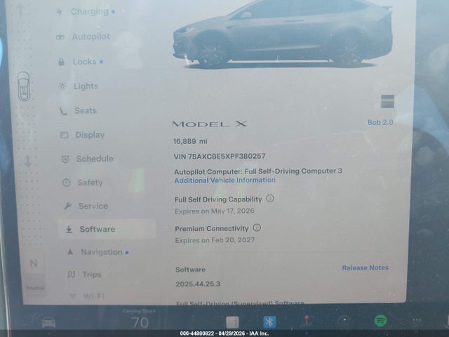 Продаж на аукціоні авто 2023 Tesla Model X Dual Motor All-wheel Drive/standard Range, vin: 7SAXCBE5XPF380257, номер лоту: 44980822