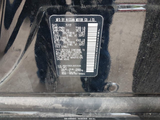 Nissan ARMADA SV 2018 JN8AY2ND6J9053548 Image 9