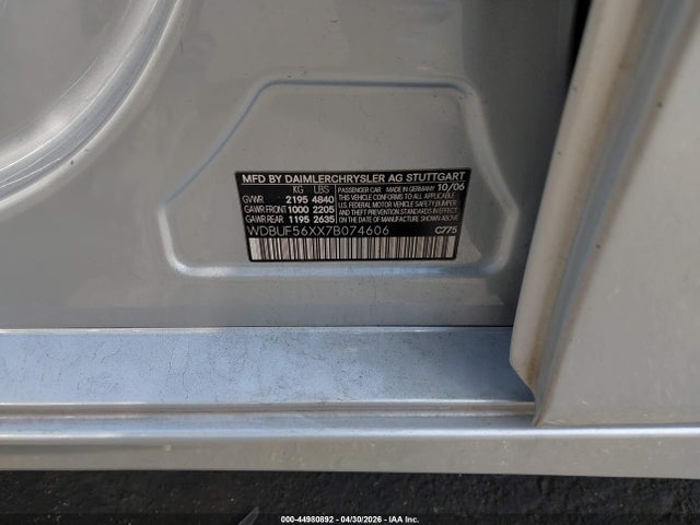 Продажа на аукционе авто 2007 Mercedes-benz E 350, vin: WDBUF56XX7B074606, номер лота: 44980892