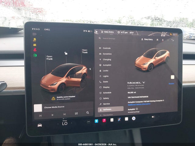 Продажа на аукционе авто 2022 Tesla Model Y Long Range Dual Motor All-wheel Drive, vin: 7SAYGAEE7NF508535, номер лота: 44981061