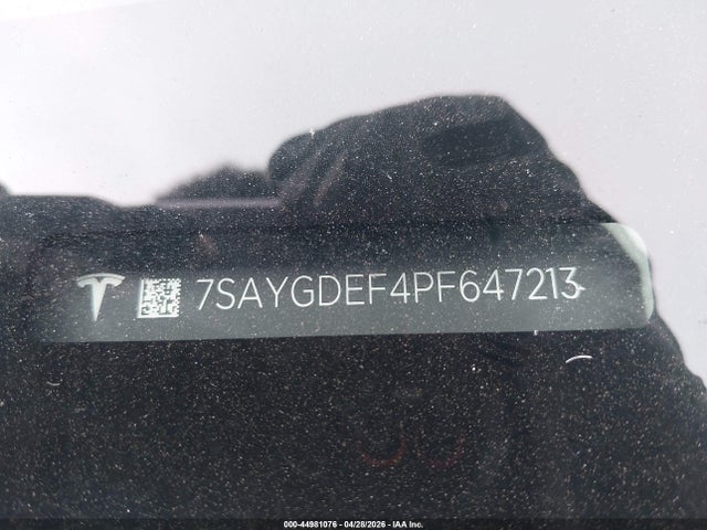 44981076 :رقم المزاد ، 7SAYGDEF4PF647213 vin ، 2023 Tesla Model Y Performance Dual Motor All-wheel Drive مزاد بيع