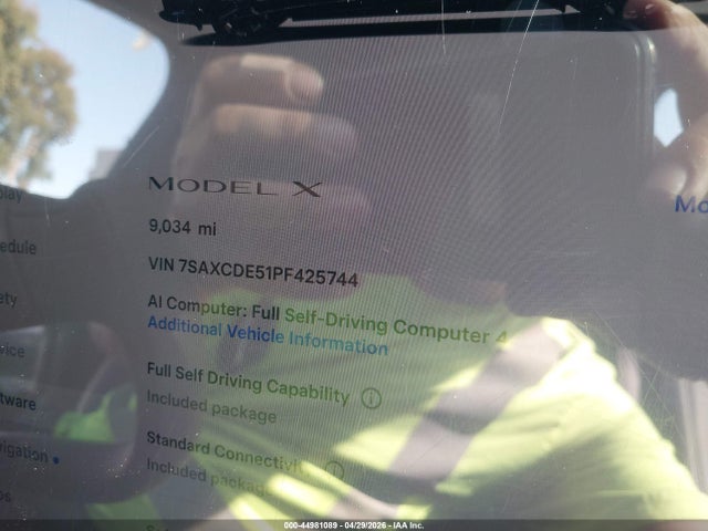 Aukcja sprzedaży 2023 Tesla Model X Dual Motor All-wheel Drive/standard Range, vin: 7SAXCDE51PF425744, numer aukcji: 44981089