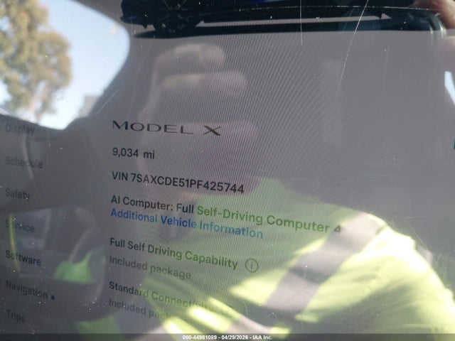 Aukcja sprzedaży 2023 Tesla Model X Dual Motor All-wheel Drive/standard Range, vin: 7SAXCDE51PF425744, numer aukcji: 44981089