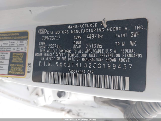 KIA Optima Lx 2018 5XXGT4L32JG199457 Image 9