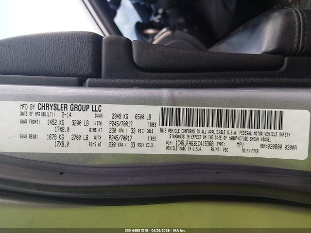 Aukcja sprzedaży 2014 Jeep Grand Cherokee Laredo, vin: 1C4RJFAG3EC415368, numer aukcji: 44981218