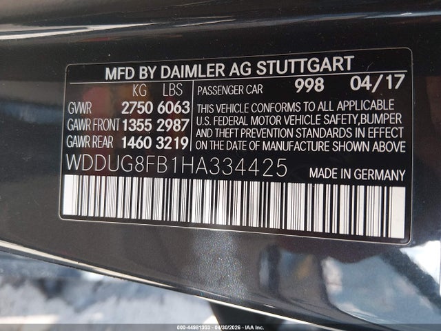 Продажа на аукционе авто 2017 Mercedes-benz S 550 4matic, vin: WDDUG8FB1HA334425, номер лота: 44981303