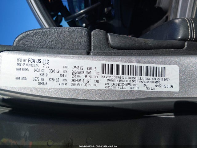 1C4RJFBGXGC498556 Jeep Grand Cherokee Limited