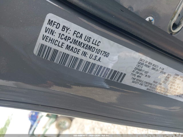 Продажа на аукционе авто 2021 Jeep Cherokee Latitude Lux 4x4, vin: 1C4PJMMX8MD101750, номер лота: 44981677