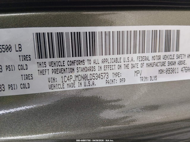 Jeep Cherokee Limited 4x4 2020 1C4PJMDN0LD534573 Image 9