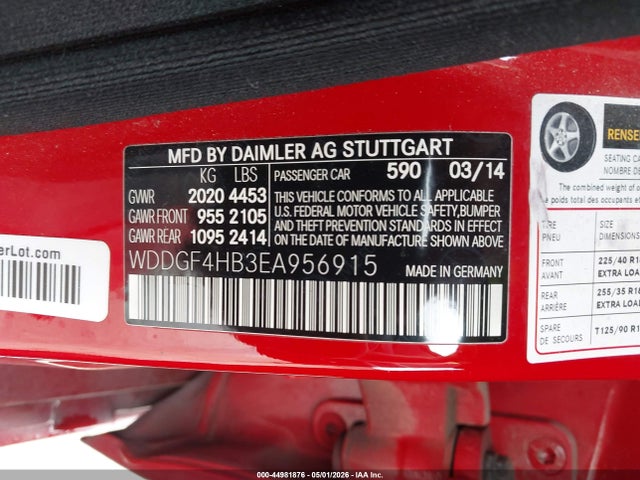 Продаж на аукціоні авто 2014 Mercedes-benz C-class C 250 Sport, vin: WDDGF4HB3EA956915, номер лоту: 44981876