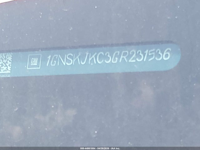 44981884 :رقم المزاد ، 1GNSKJKC3GR231536 vin ، 2016 Chevrolet Suburban Ltz مزاد بيع