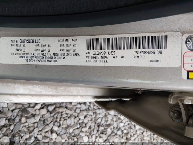 Продаж на аукціоні авто 2008 Chrysler Sebring Limited, vin: 1C3LC66M38N141035, номер лоту: 44981991