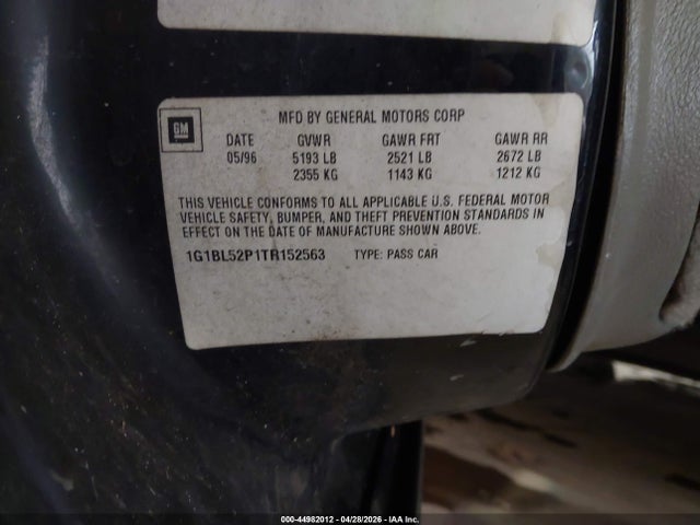 1996 Chevrolet Caprice / Impala Classic Ss მანქანა იყიდება აუქციონზე, vin: 1G1BL52P1TR152563, აუქციონის ნომერი: 44982012