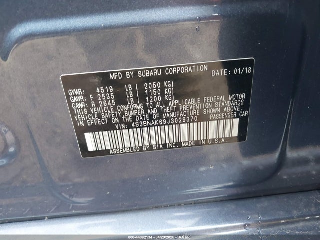 Продажа на аукционе авто 2018 Subaru Legacy 2.5i Limited, vin: 4S3BNAK69J3029370, номер лота: 44982134