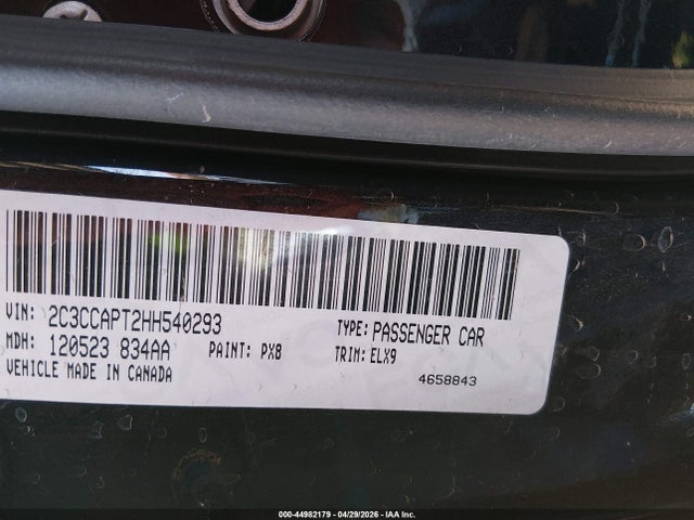 Aukcja sprzedaży 2017 Chrysler 300c Platinum, vin: 2C3CCAPT2HH540293, numer aukcji: 44982179