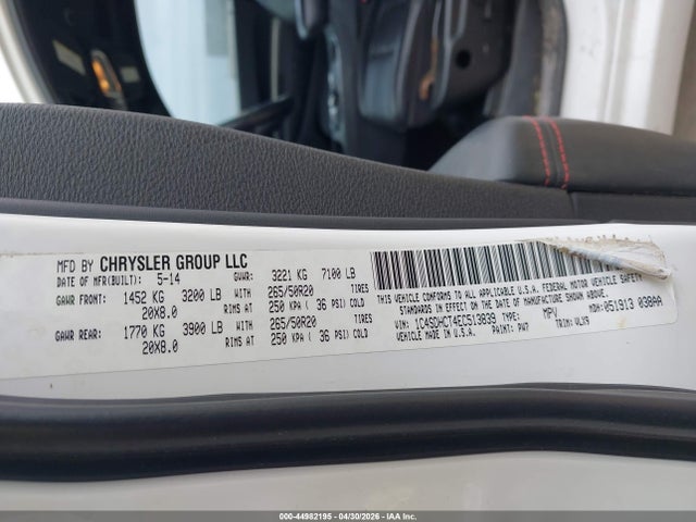 1C4SDHCT4EC513839 Dodge Durango R/t