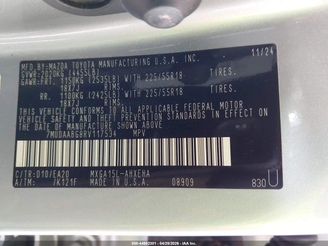Toyota Corolla Cross Xle 2024 7MUDAABG8RV117534 Image 9