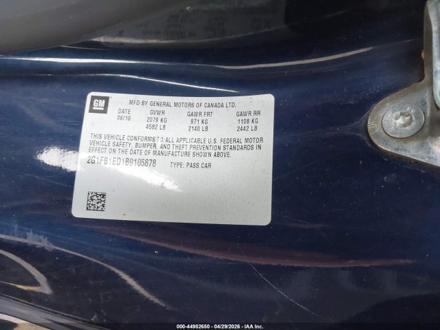Продажа на аукционе авто 2011 Chevrolet Camaro 1lt, vin: 2G1FB1ED1B9105878, номер лота: 44982650