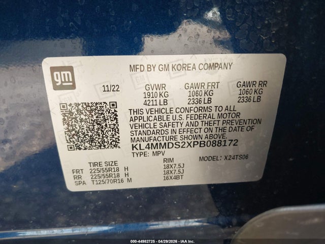 Aukcja sprzedaży 2023 Buick Encore Gx Select Fwd, vin: KL4MMDS2XPB088172, numer aukcji: 44982725
