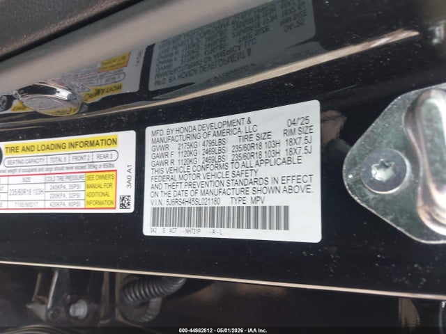 Aukcja sprzedaży 2025 Honda Cr-v Ex Awd, vin: 5J6RS4H45SL021180, numer aukcji: 44982812