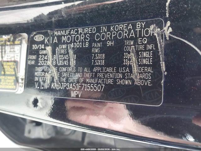 KNDJP3A51F7155507 KIA SOUL +