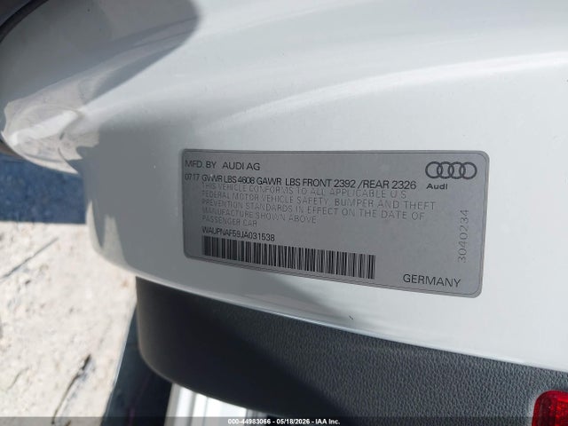 Aukcja sprzedaży 2018 Audi A5 2.0t Premium, vin: WAUPNAF59JA031538, numer aukcji: 44983066