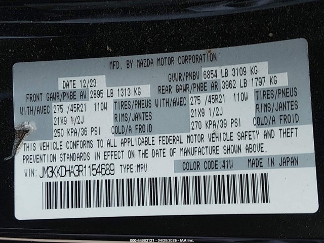 Mazda Cx-90 Phev Premium 2024 JM3KKDHA3R1154689 Image 9