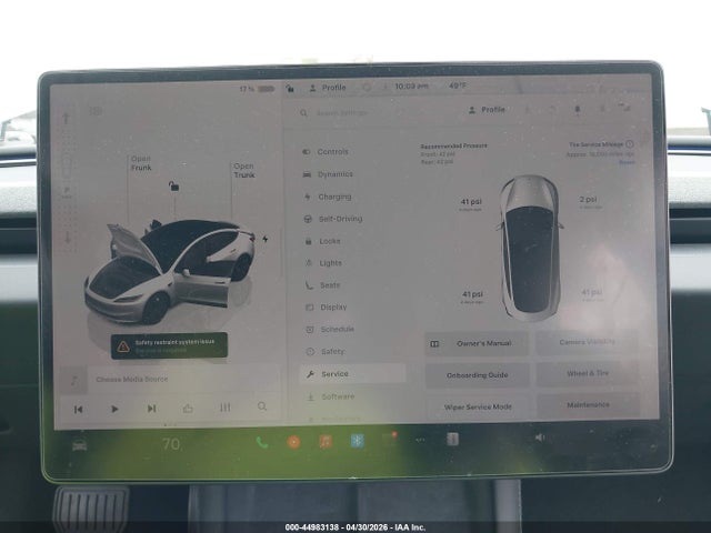 2025 Tesla Model 3 მანქანა იყიდება აუქციონზე, vin: 5YJ3E1EAXSF014580, აუქციონის ნომერი: 44983138