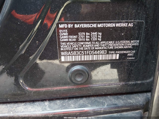 Aukcja sprzedaży 2015 Bmw 535i Xdrive, vin: WBA5B3C51FD544983, numer aukcji: 44983156