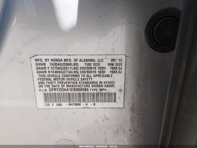 Aukcja sprzedaży 2014 Acura Mdx Technology Package, vin: 5FRYD3H41EB008986, numer aukcji: 44983220