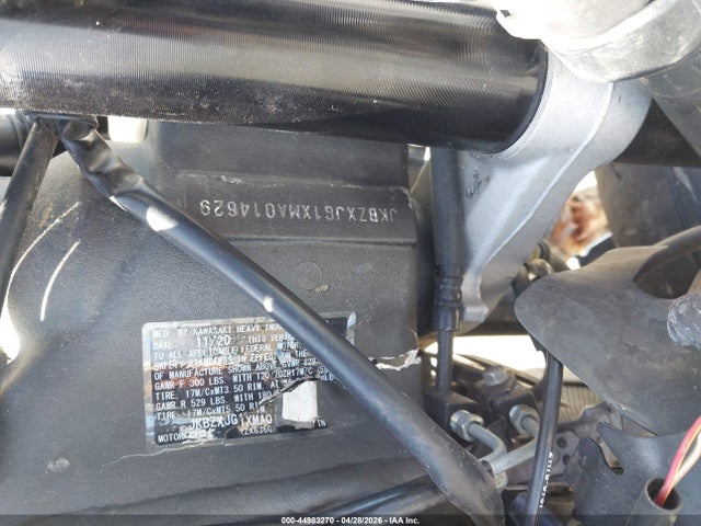 2021 Kawasaki Zx636 K მანქანა იყიდება აუქციონზე, vin: JKBZXJG1XMA014629, აუქციონის ნომერი: 44983270