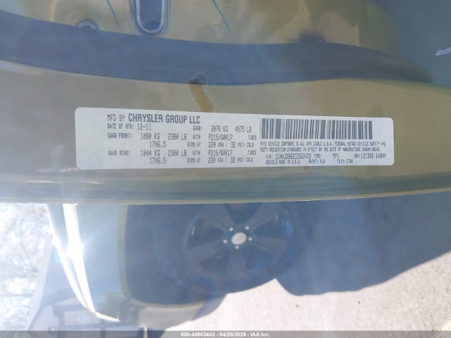 Aukcja sprzedaży 2012 Jeep Compass Sport, vin: 1C4NJDBB2CD562472, numer aukcji: 44983443