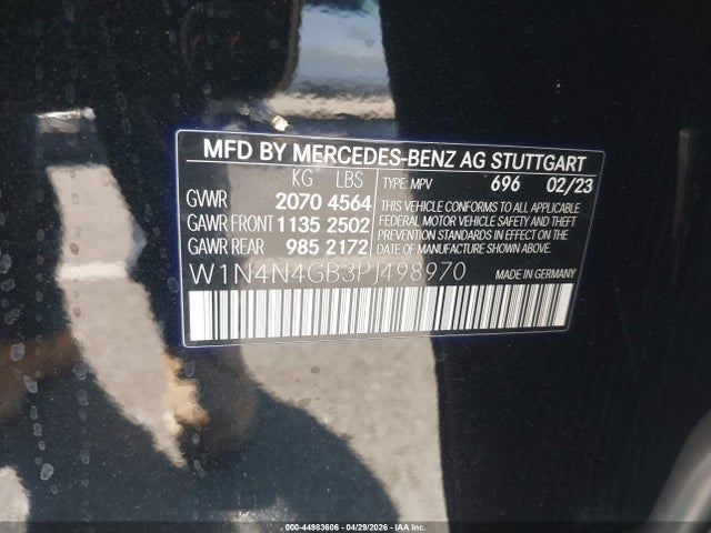 W1N4N4GB3PJ498970 Mercedes-Benz GLA 250