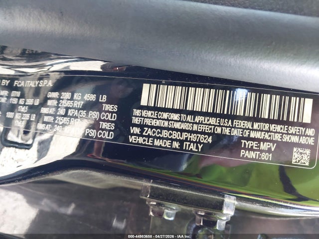 Aukcja sprzedaży 2018 Jeep Renegade Trailhawk 4x4, vin: ZACCJBCB0JPH97624, numer aukcji: 44983658