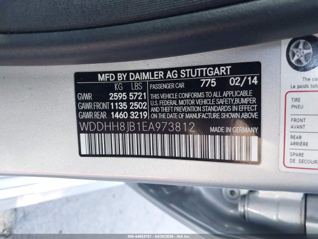 Продажа на аукционе авто 2014 Mercedes-benz E 350 4matic, vin: WDDHH8JB1EA973812, номер лота: 44983751