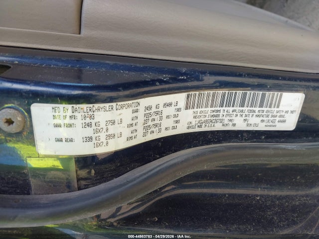 Продаж на аукціоні авто 2004 Jeep Grand Cherokee Laredo, vin: 1J4GW48S34C267321, номер лоту: 44983783