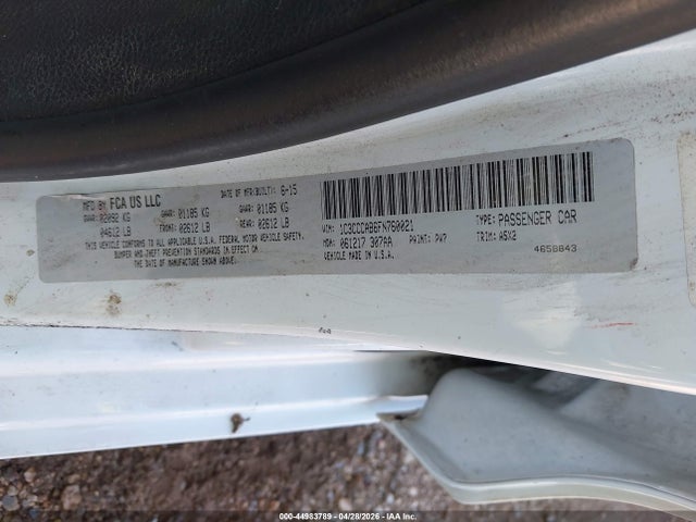 Aukcja sprzedaży 2015 Chrysler 200 Limited, vin: 1C3CCCAB6FN760021, numer aukcji: 44983789
